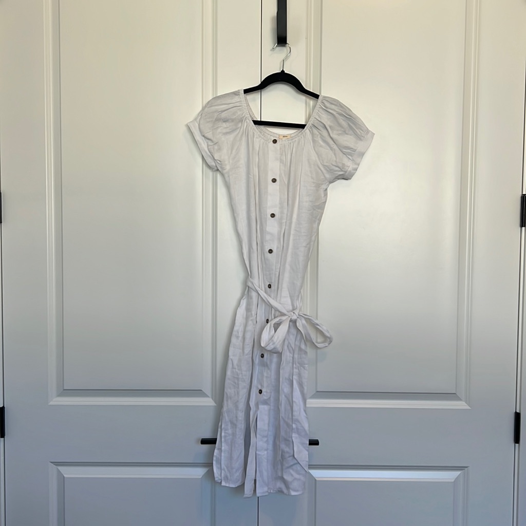 Eberjey Size Xs White Linen Dress Used Once As Is